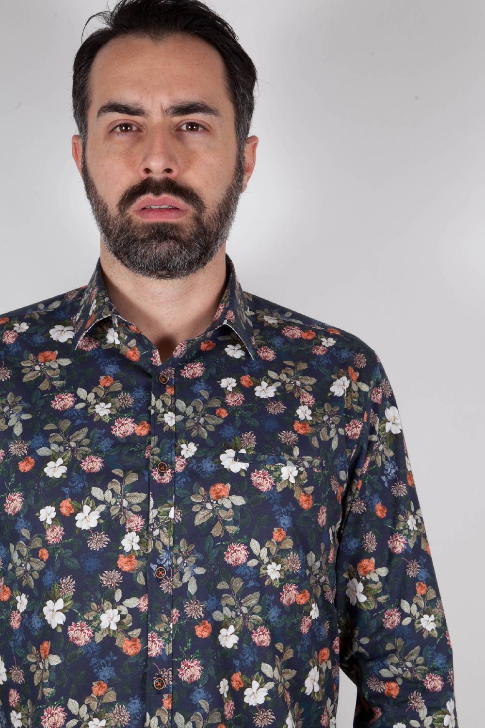 Poggianti Camicia con stampa ASCIANO-73-569-02 Prezzo Ridotto