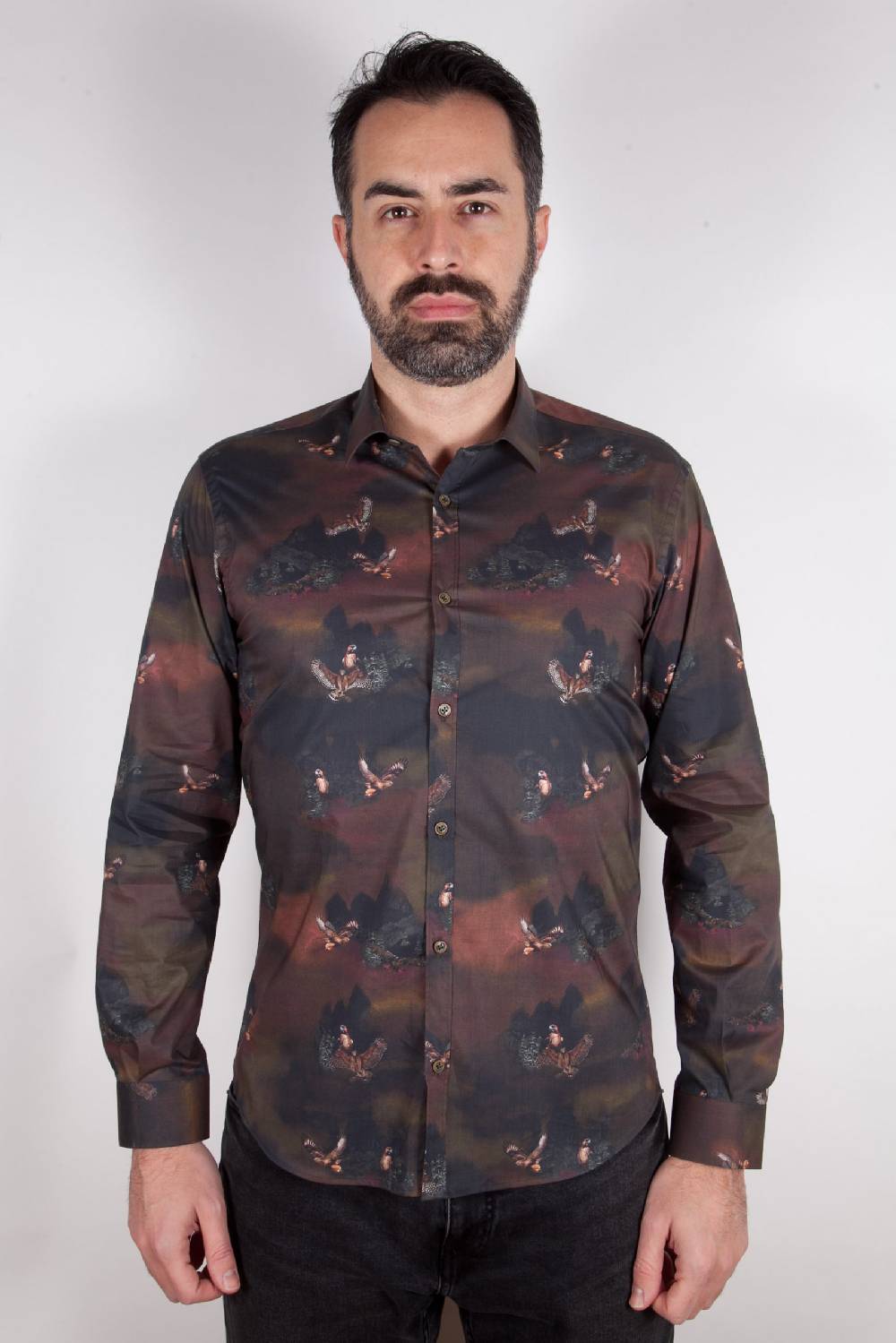 Poggianti Camicia con stampa PISA-73-548-01 Presa
