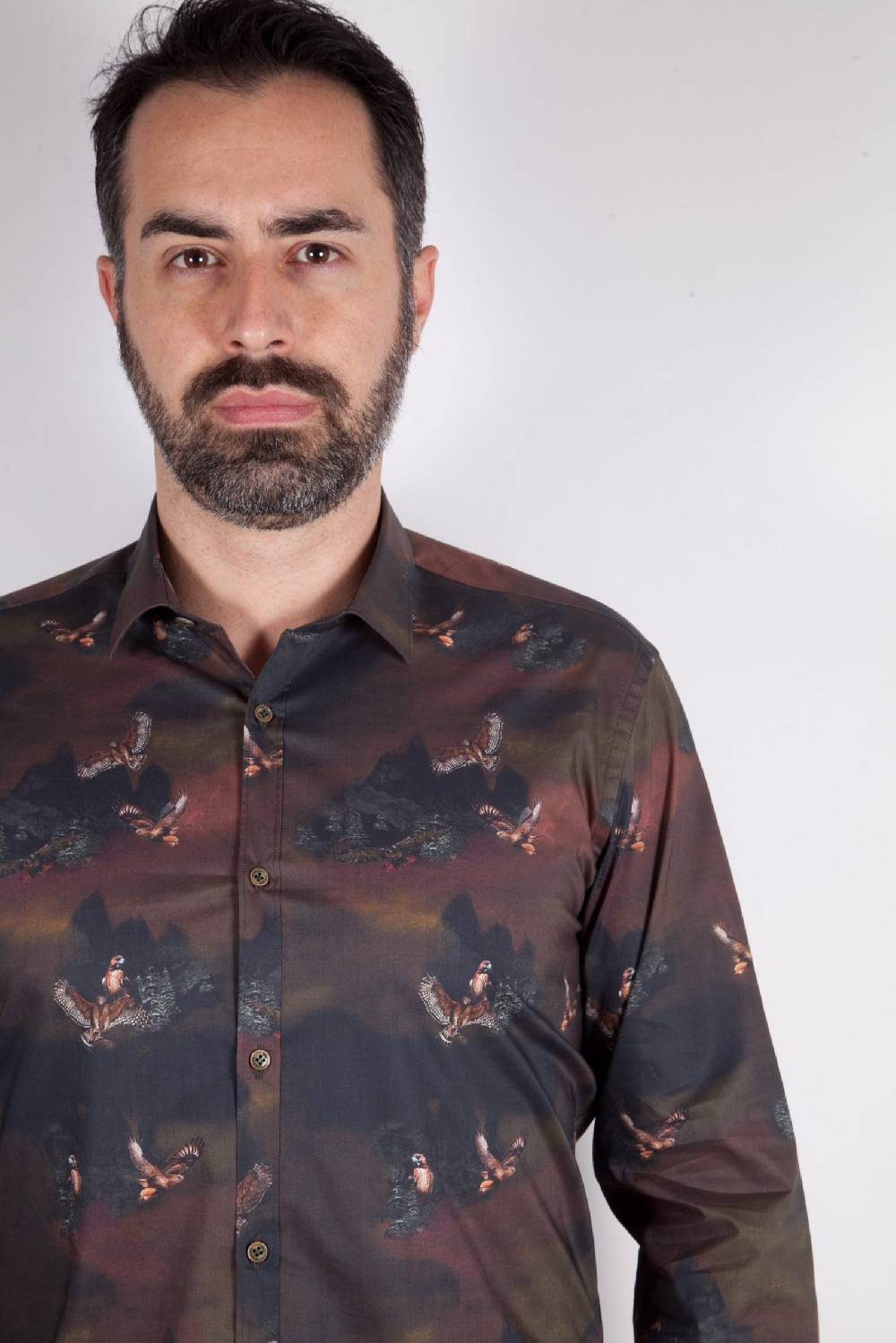 Poggianti Camicia con stampa PISA-73-548-01 Presa