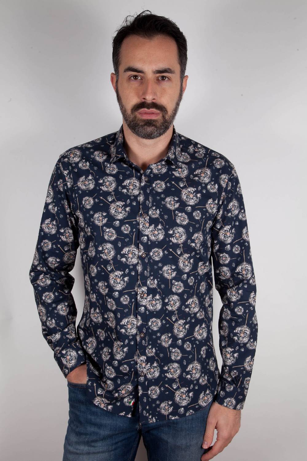 Poggianti Camicia con stampa PISA-73-532-01 Economico