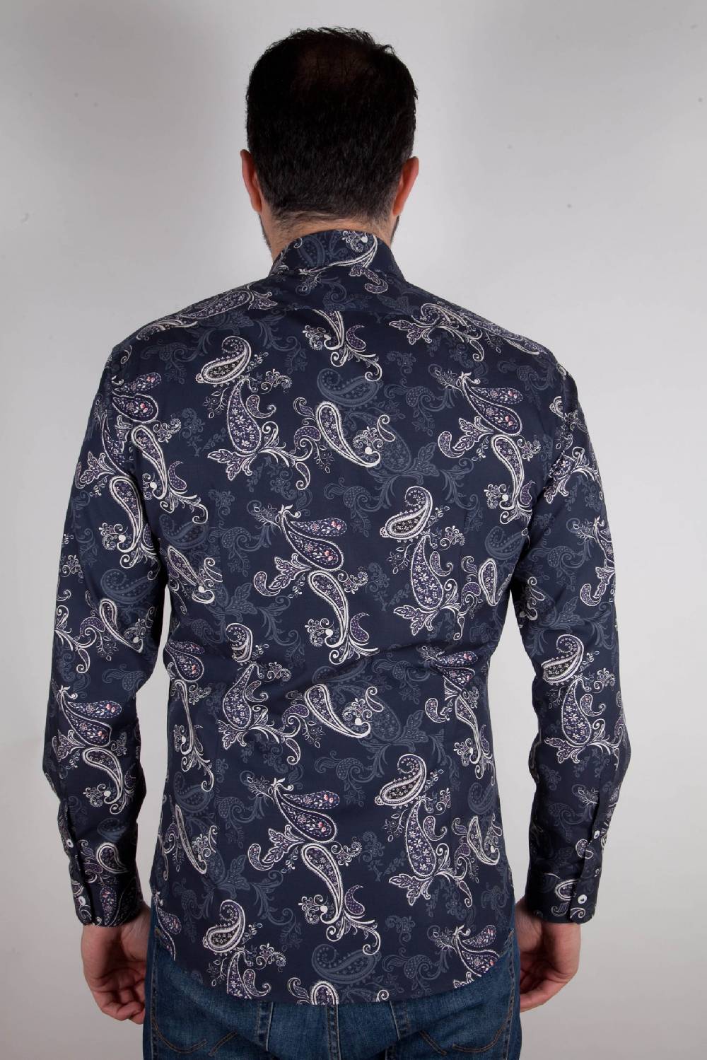 Poggianti Camicia con stampa cachemire FIRENZE-73-531-01 Online