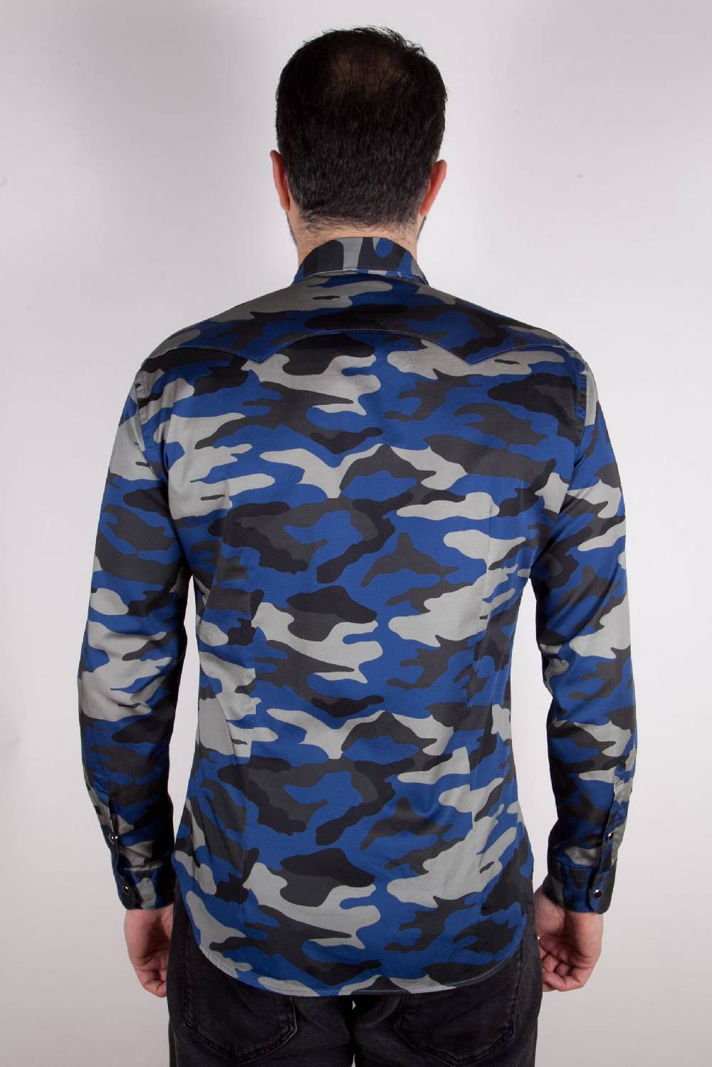 Poggianti Camicia con stampa camouflage MARRADI-66-526-03 Pezzi Unici