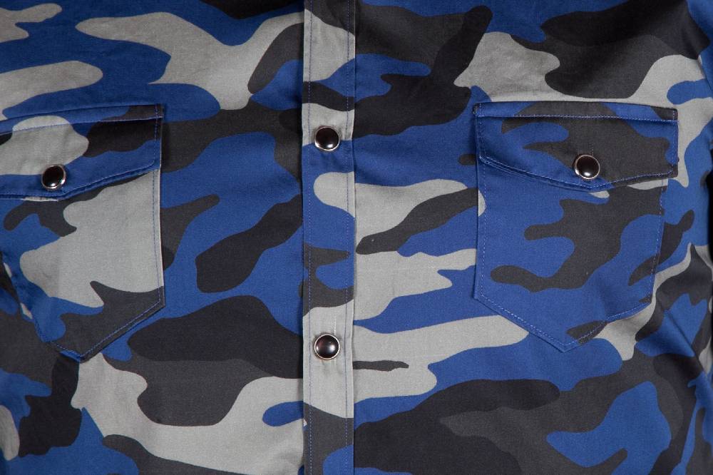 Poggianti Camicia con stampa camouflage MARRADI-66-526-03 Pezzi Unici