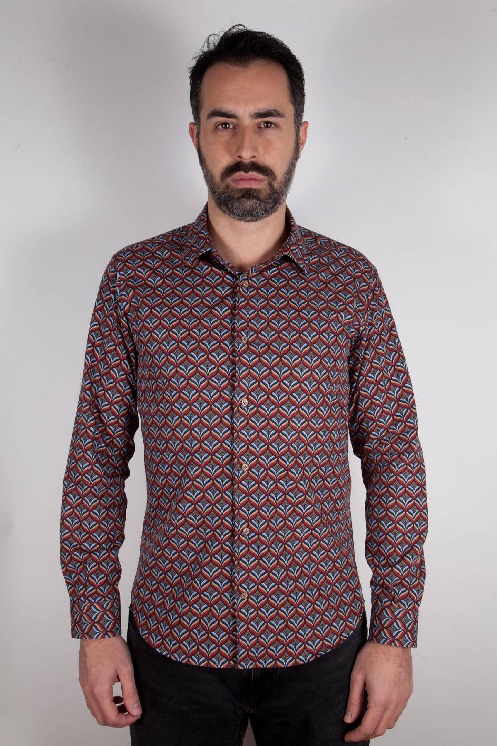 Poggianti Camicia con stampa FIRENZE-67-516-01 Hotsell