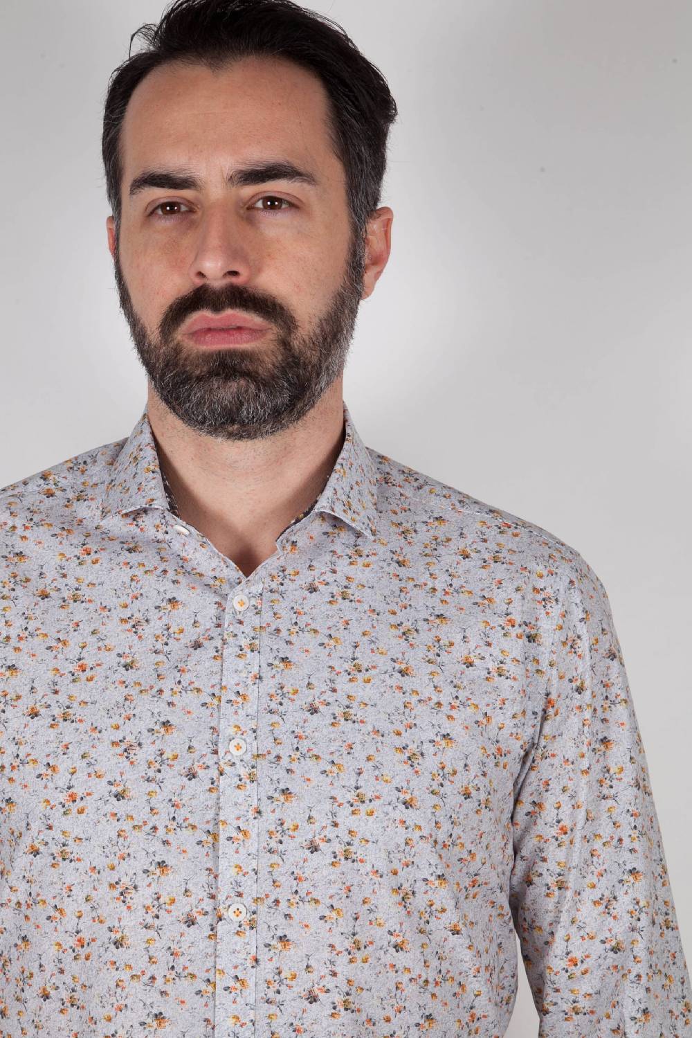 Poggianti Camicia con stampa PRACCHIA-62M-513-03 Vendita Economica