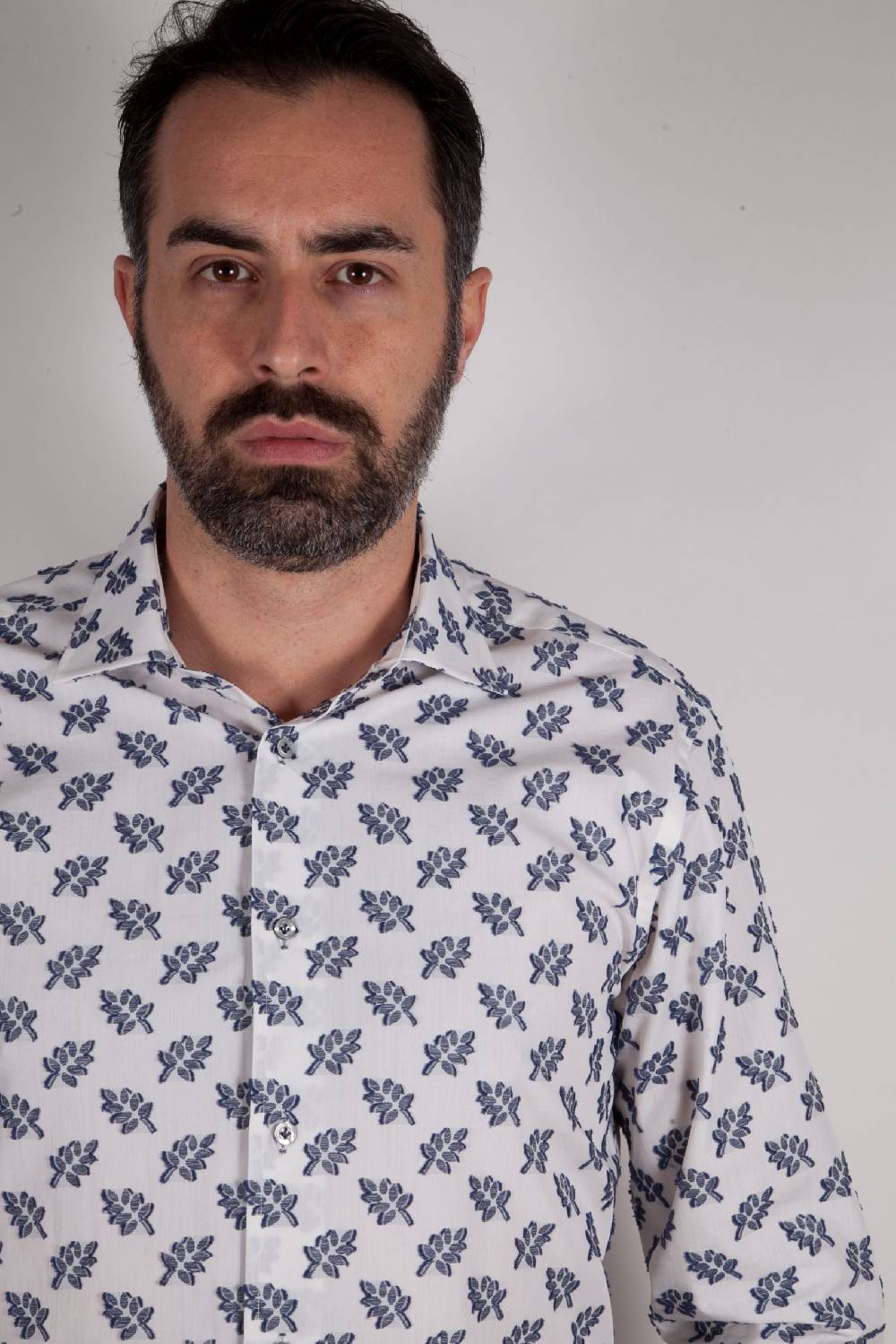 Poggianti Camicia Fil Coupe Collo Italiano FIRENZE-61-507-01 Saldi Di Fabbrica