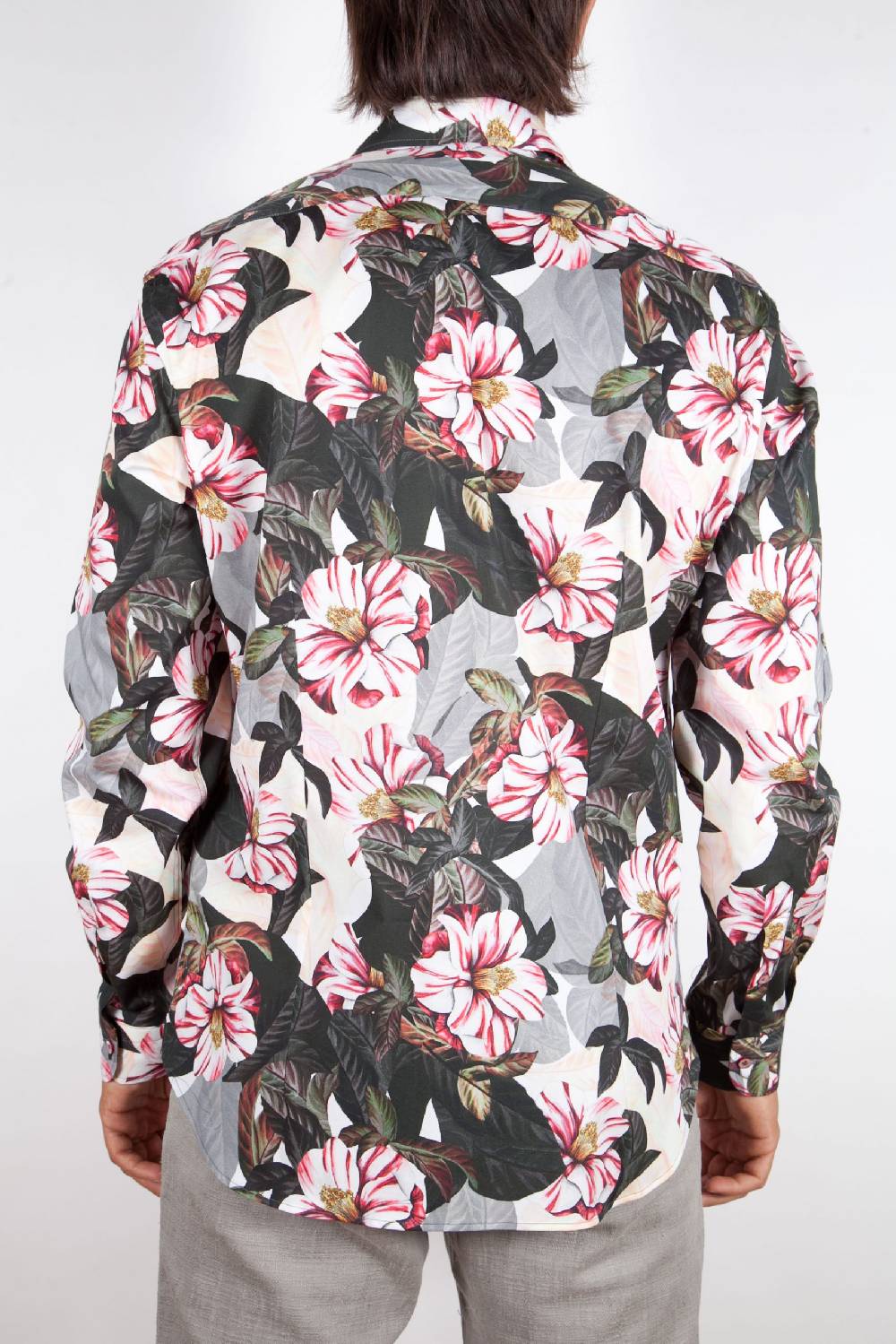 Poggianti Camicia Fantasia Stretch Collo Italiano 365-01 Vendite Flash
