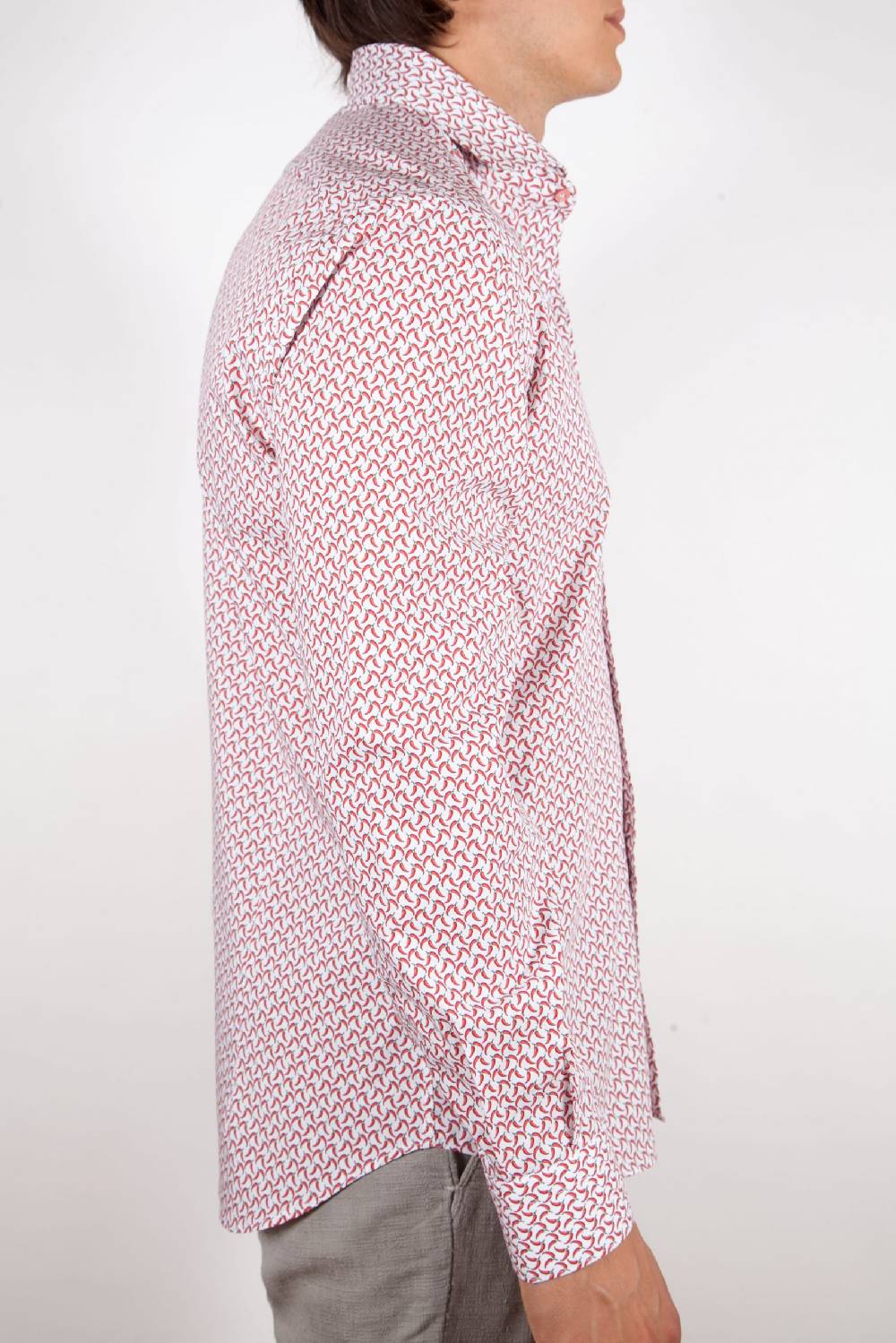 Poggianti Camicia Fantasia Collo francese 317-02 In Saldo