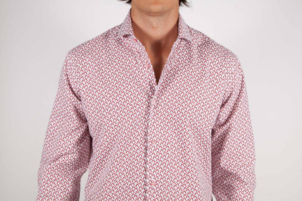 Poggianti Camicia Fantasia Collo francese 317-02 In Saldo