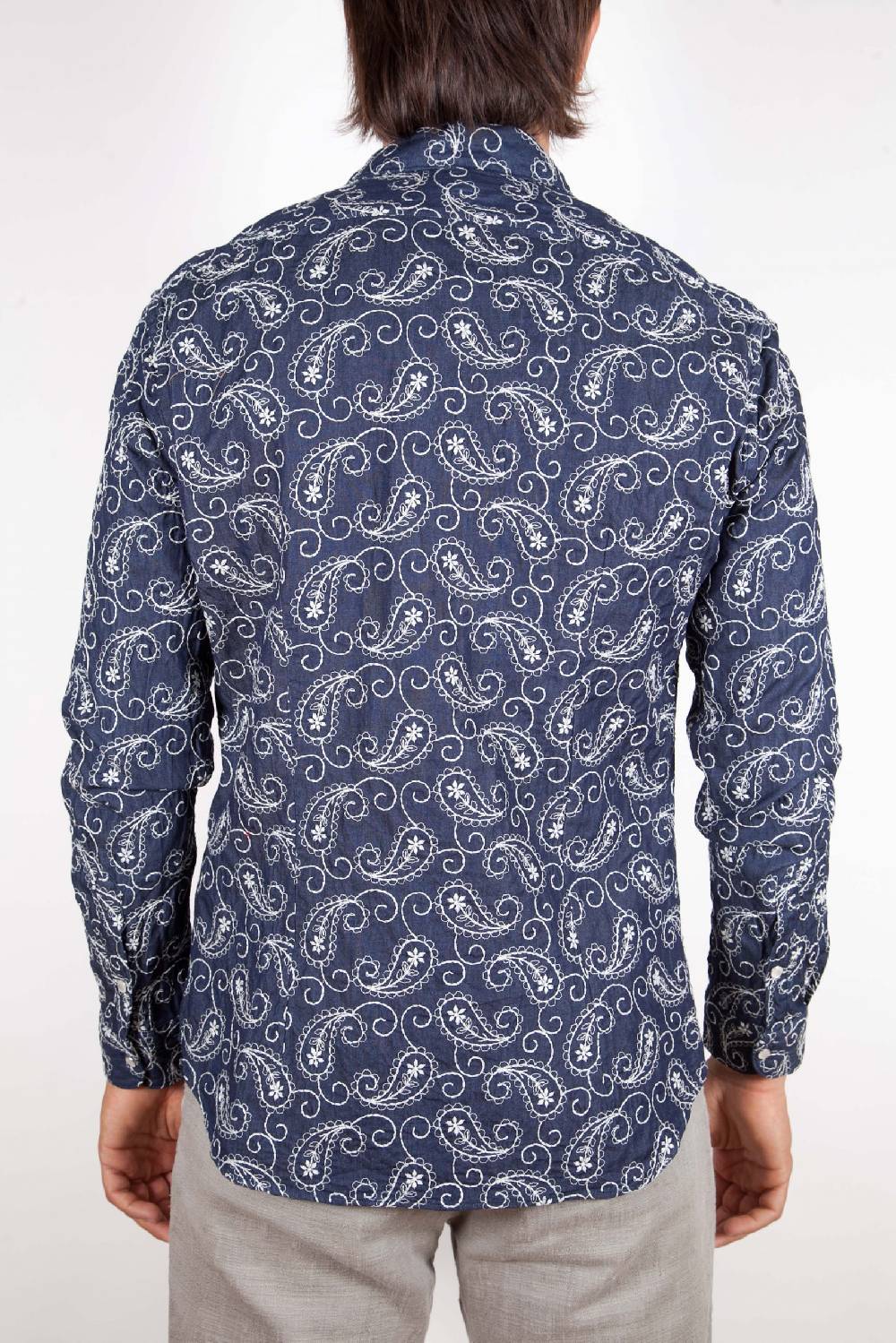 Poggianti Camicia Denim con Ricami 421-01 Italia