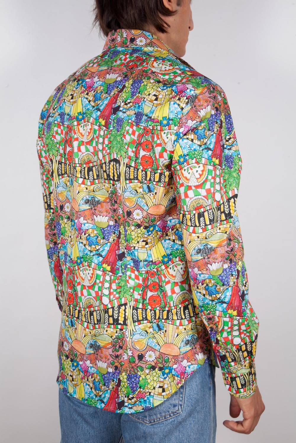 Poggianti Camicia Fantasia Collo Italiano 442-01 2025