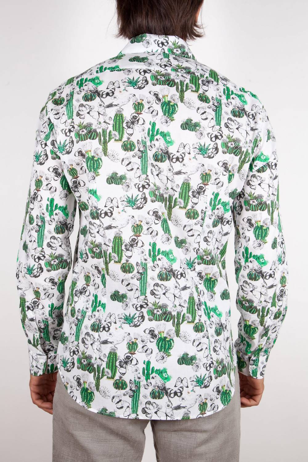 Poggianti Camicia Fantasia Collo Francese 349-02 Nuovo