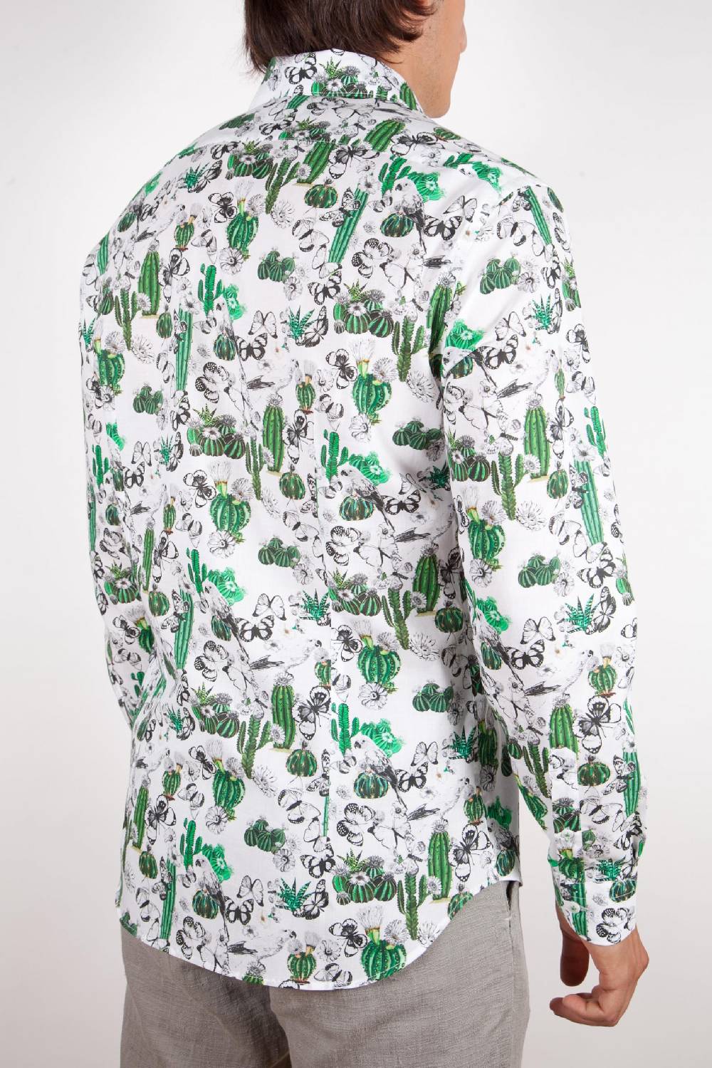 Poggianti Camicia Fantasia Collo Francese 349-02 Nuovo