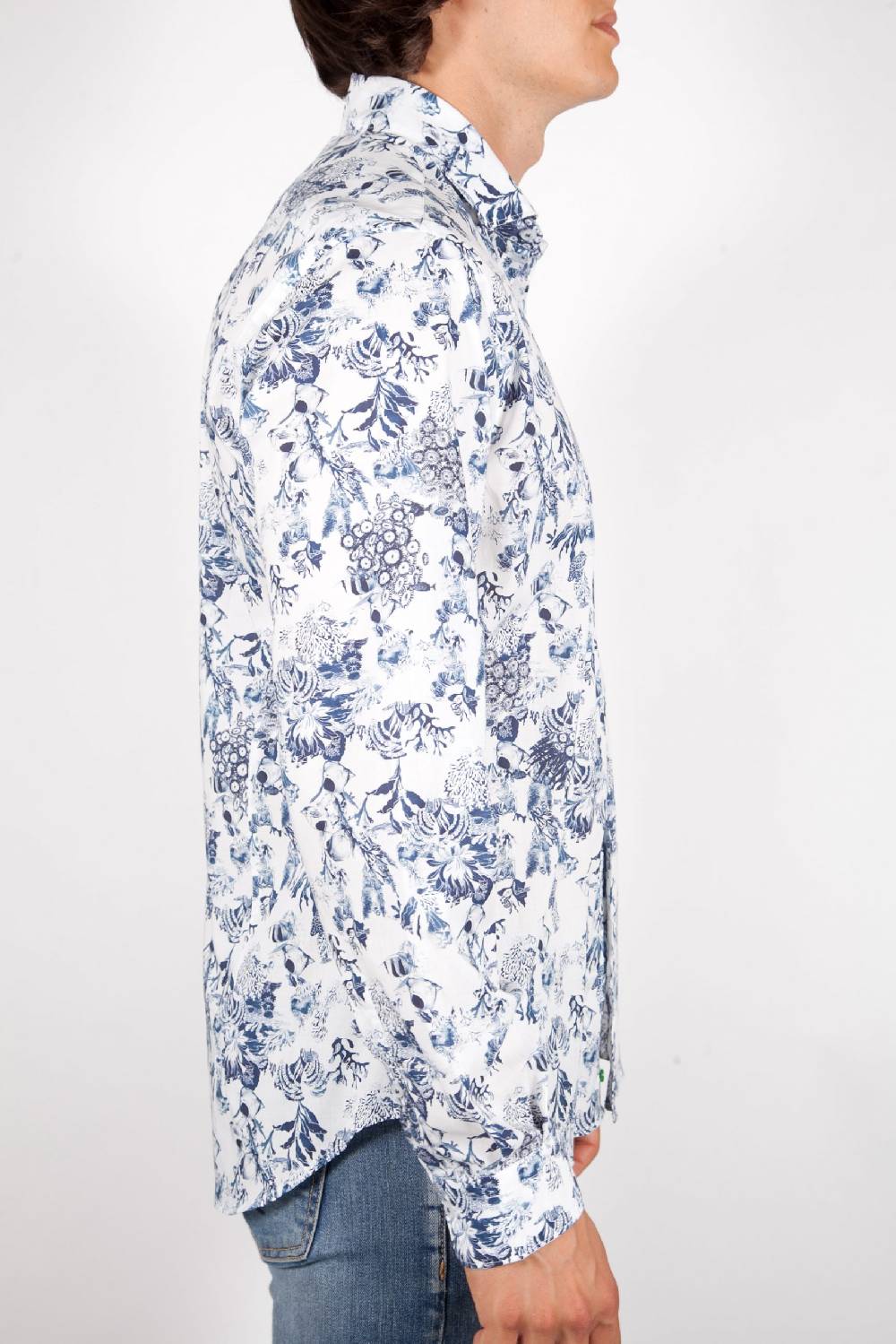 Poggianti Camicia Fantasia Collo Francese 347-01 Qualità