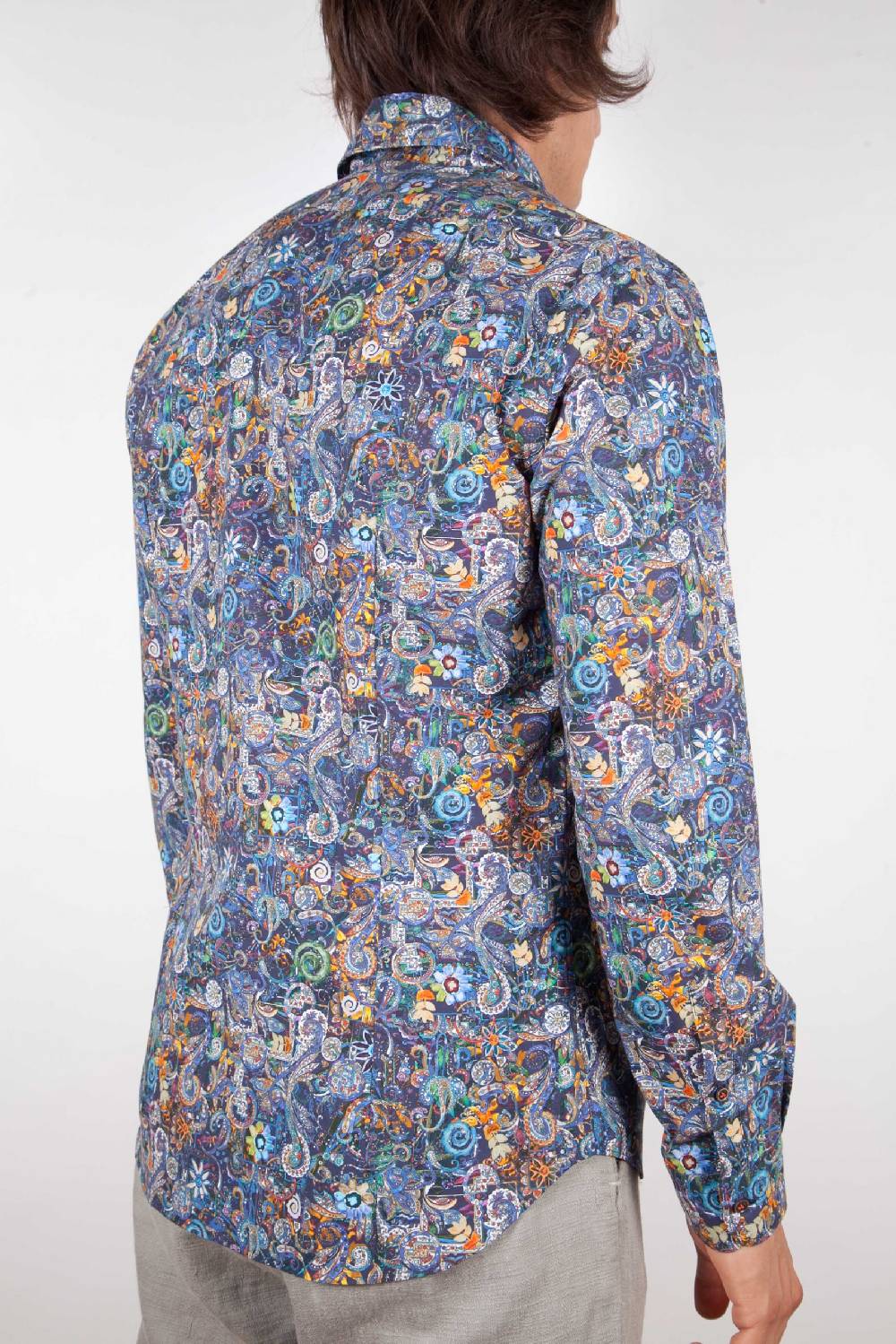 Poggianti Camicia Fantasia Collo Morbido Multicolor Soddisfazione Garantita