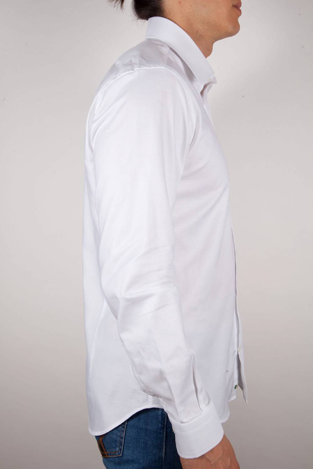 Poggianti Camicia Bianca Oxford Collo Italiano C06-1 Qualità Garantita