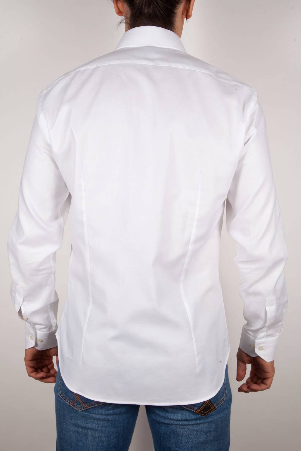 Poggianti Camicia Bianca Oxford Collo Italiano C06-1 Qualità Garantita