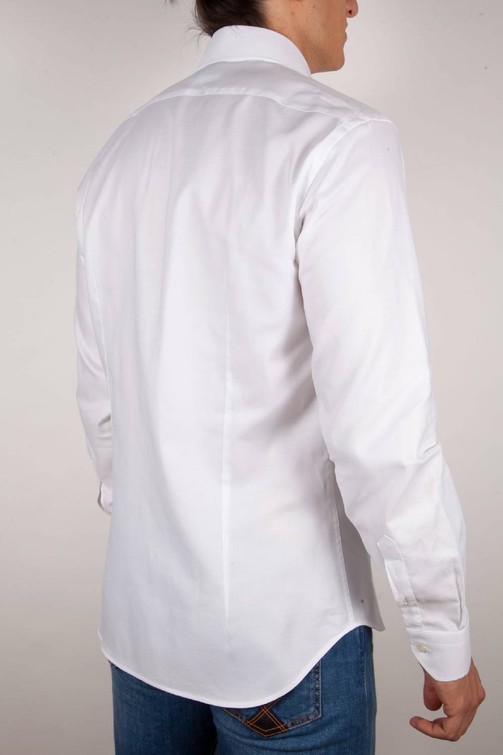 Poggianti Camicia Bianca Oxford Collo Italiano C06-1 Qualità Garantita