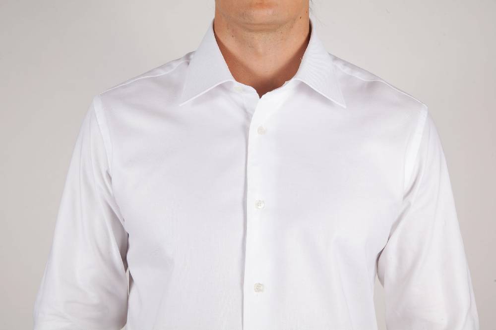Poggianti Camicia Bianca Oxford Collo Italiano C06-1 Qualità Garantita