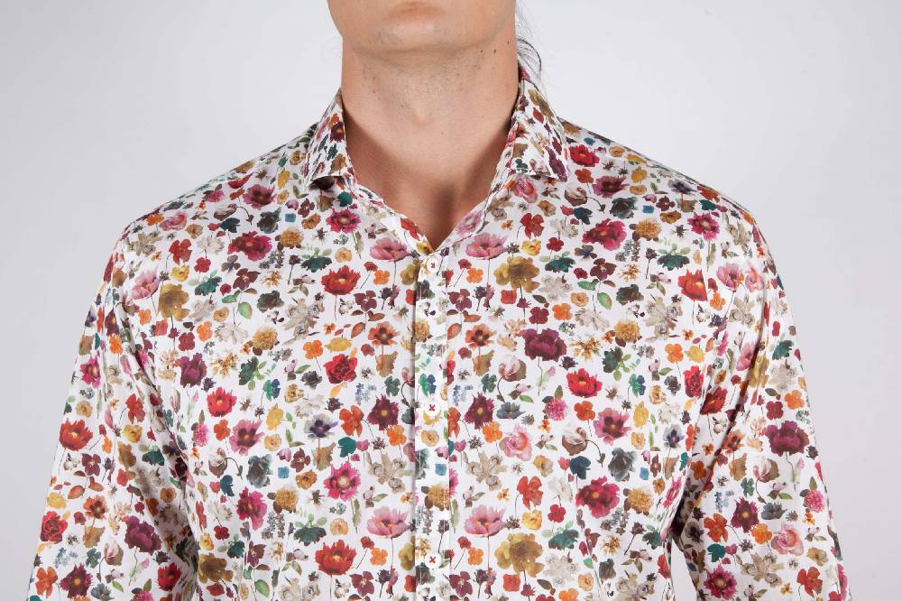 Poggianti Camicia Fantasia Collo Morbido Multicolor Affare Del Giorno