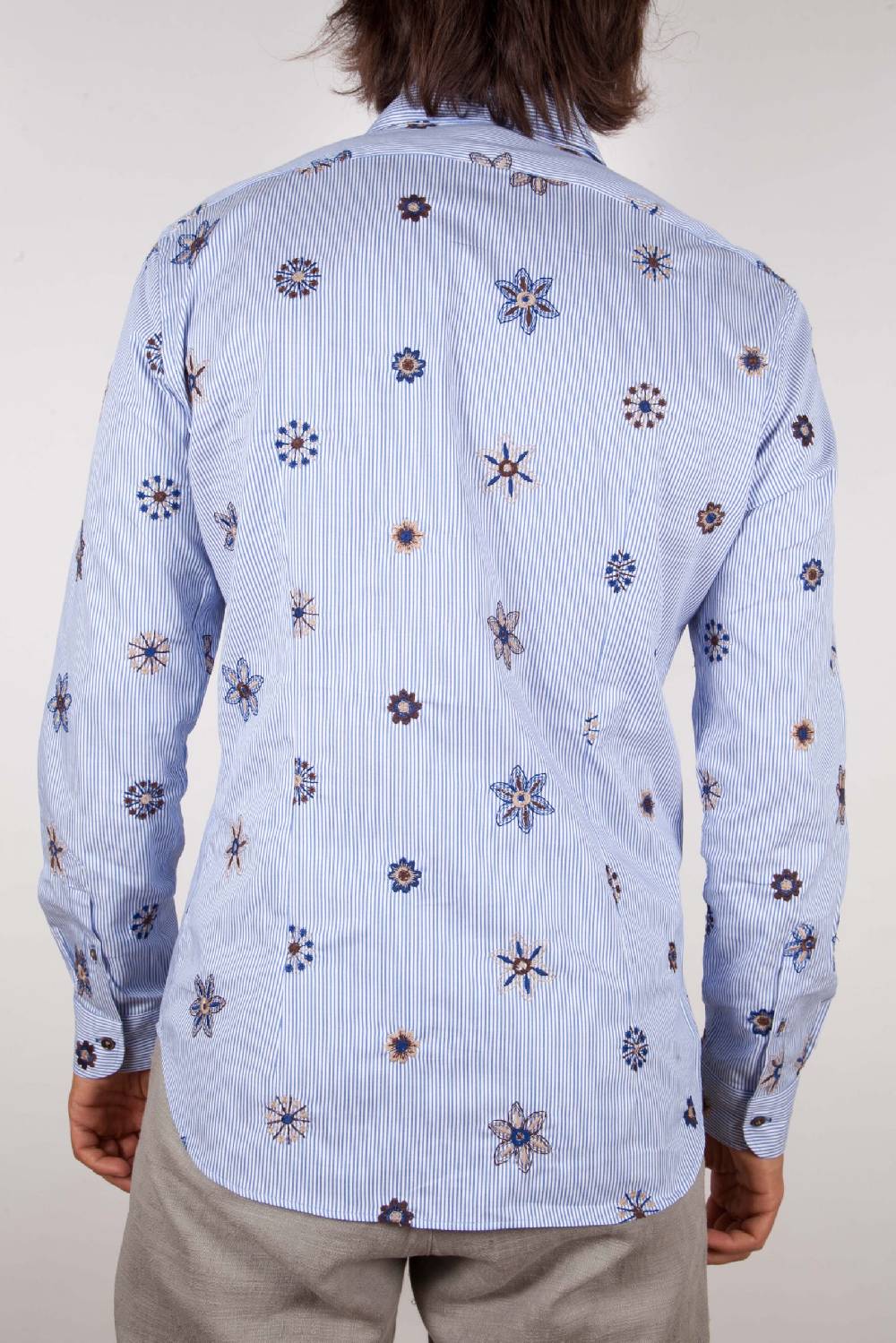 Poggianti Camicia Fantasia Collo Morbido Ricamo Offerta