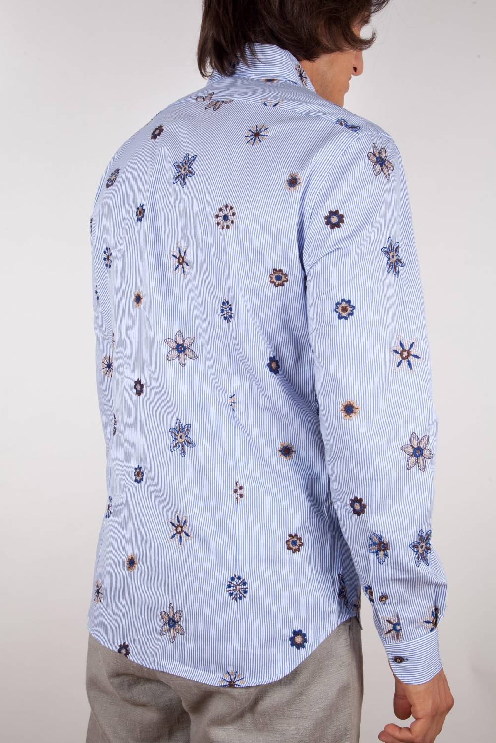 Poggianti Camicia Fantasia Collo Morbido Ricamo Offerta