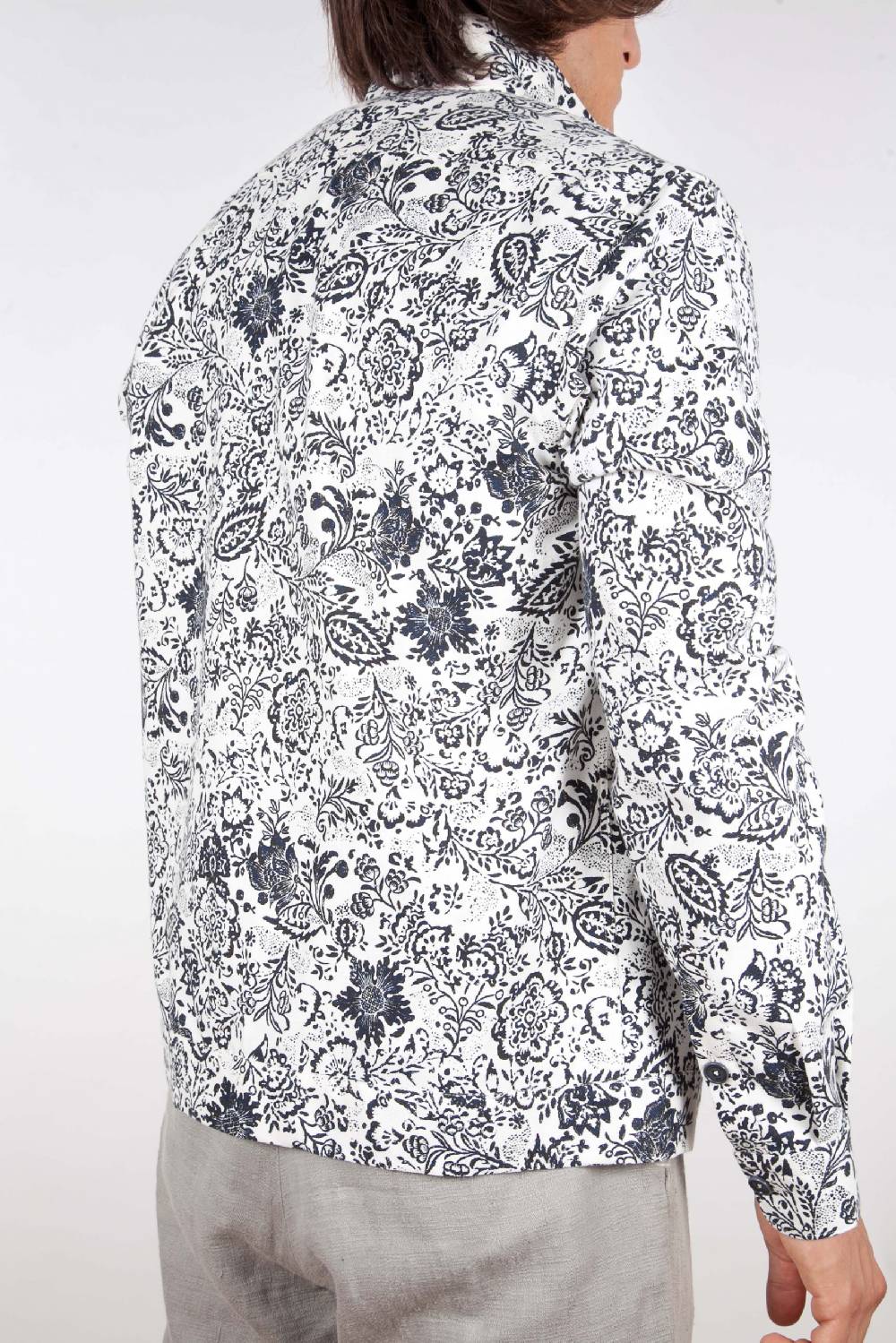 Poggianti Camicia Fantasia Collo Morbido Outlet
