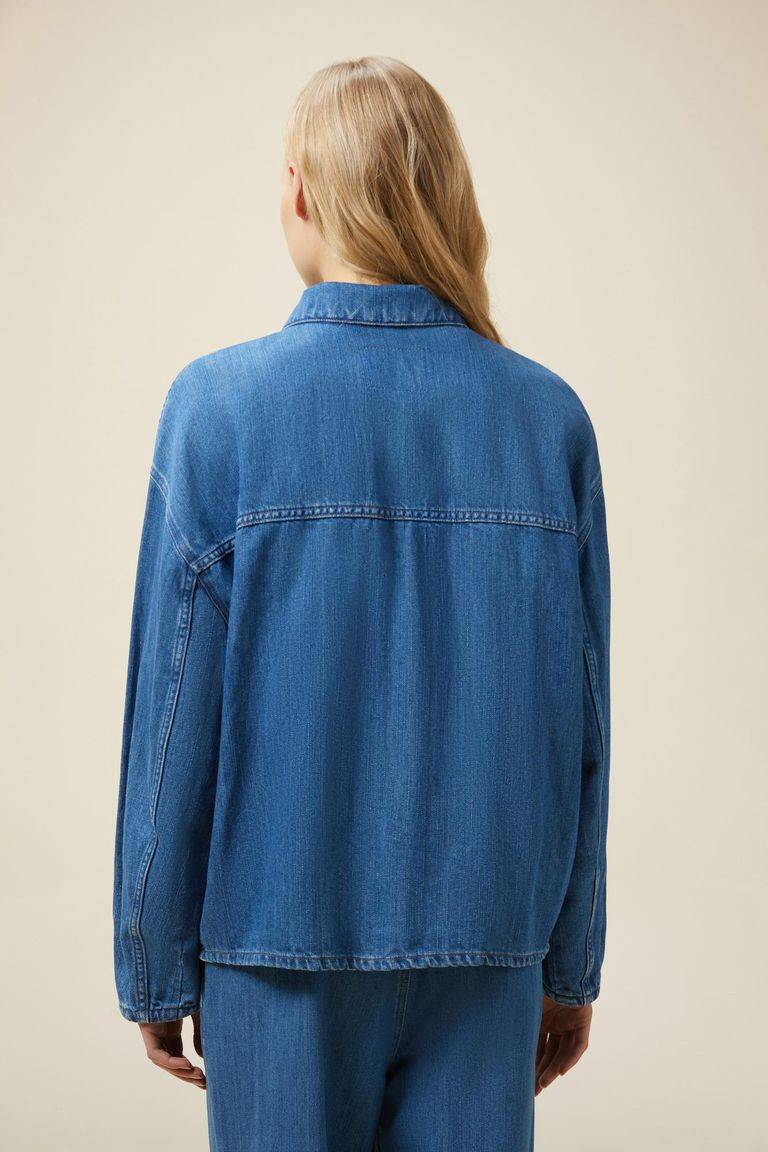 Pomandere Giubbino denim con tasche applicate Vendita Economica