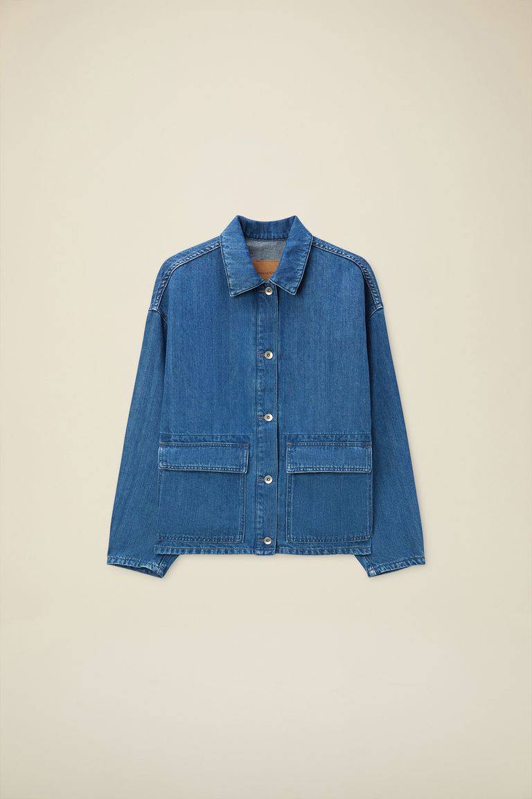 Pomandere Giubbino denim con tasche applicate Vendita Economica