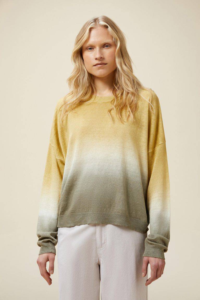 Pomandere Maglione girocollo con tintura degradè Qualità