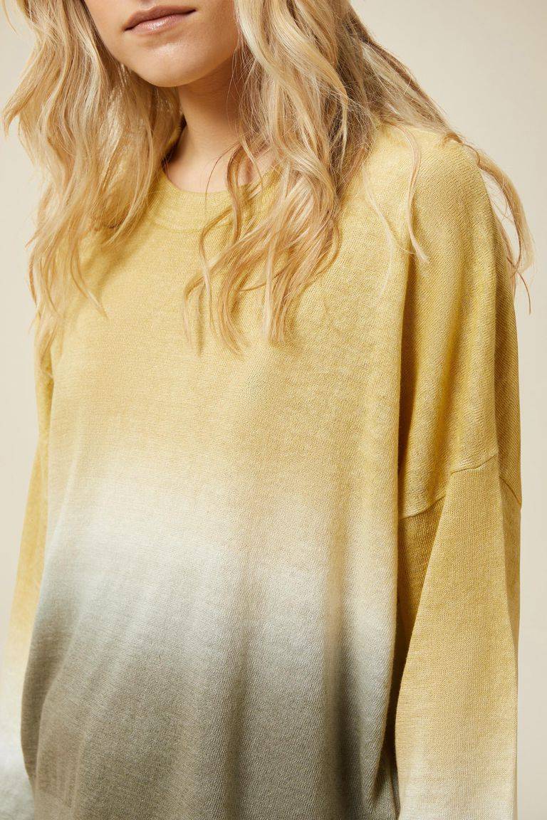 Pomandere Maglione girocollo con tintura degradè Qualità