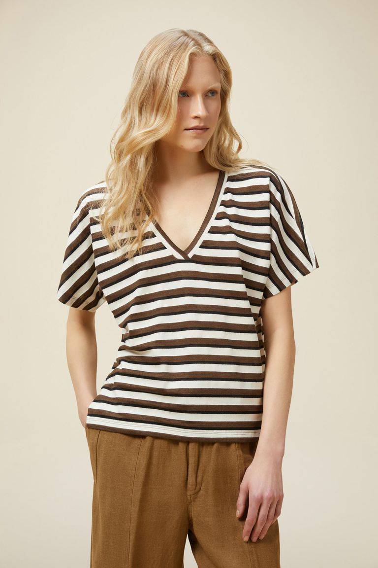 Pomandere T-shirt con scollo a V Vendita