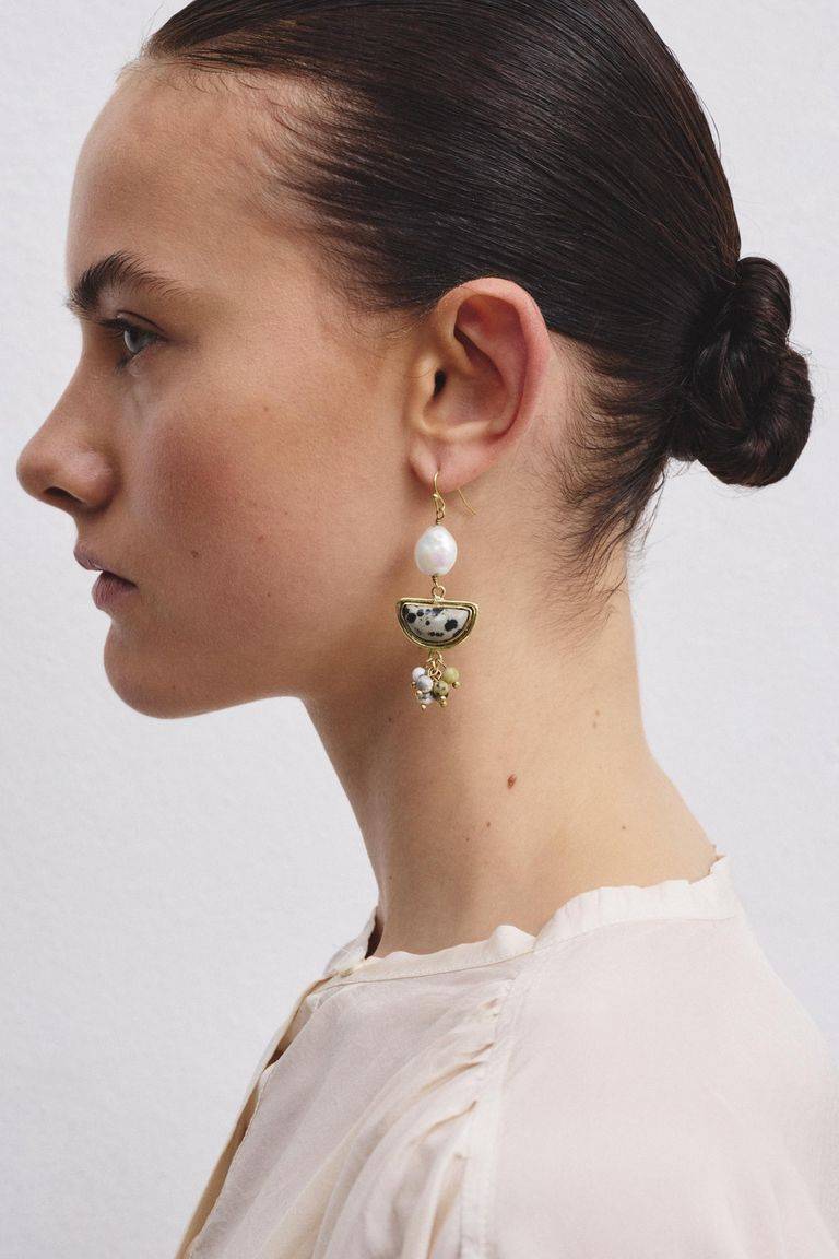 Pomandere Orecchini in ottone smaltato e pietre semipreziose Fino Al -60%