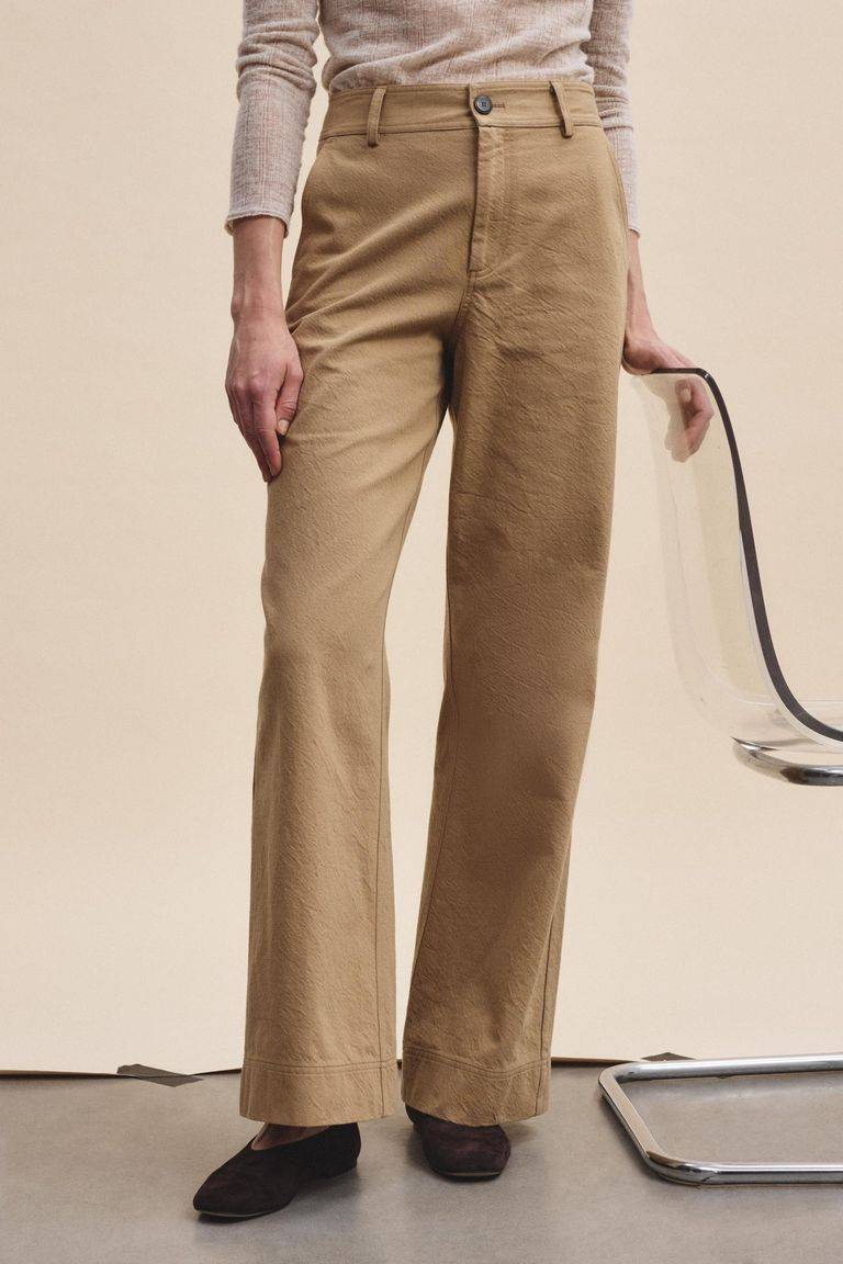 Pomandere Pantalone in diagonale di cotone lana Outlet