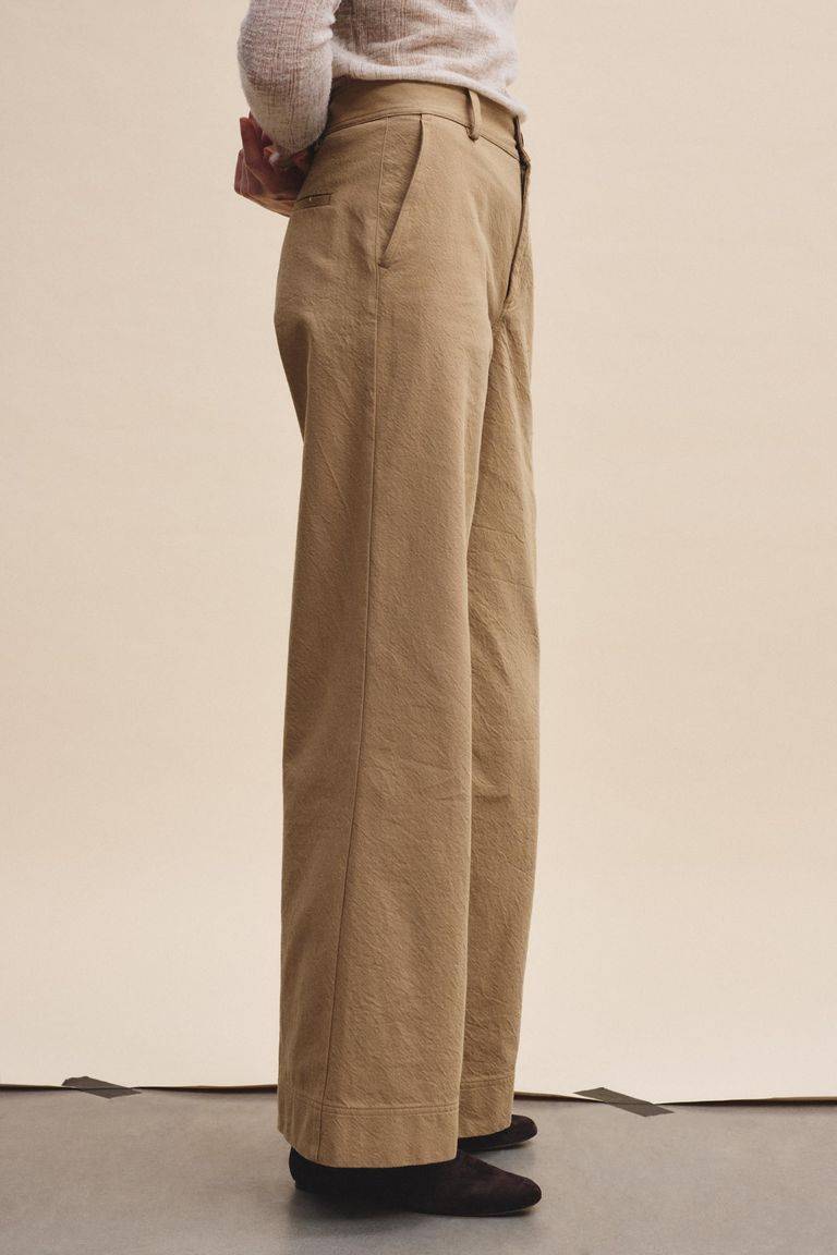 Pomandere Pantalone in diagonale di cotone lana Outlet