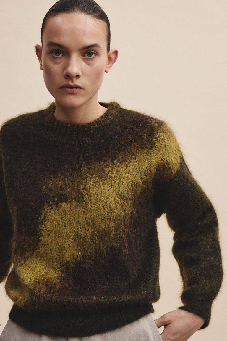 Pomandere Girocollo jacquard in mohair Negozio