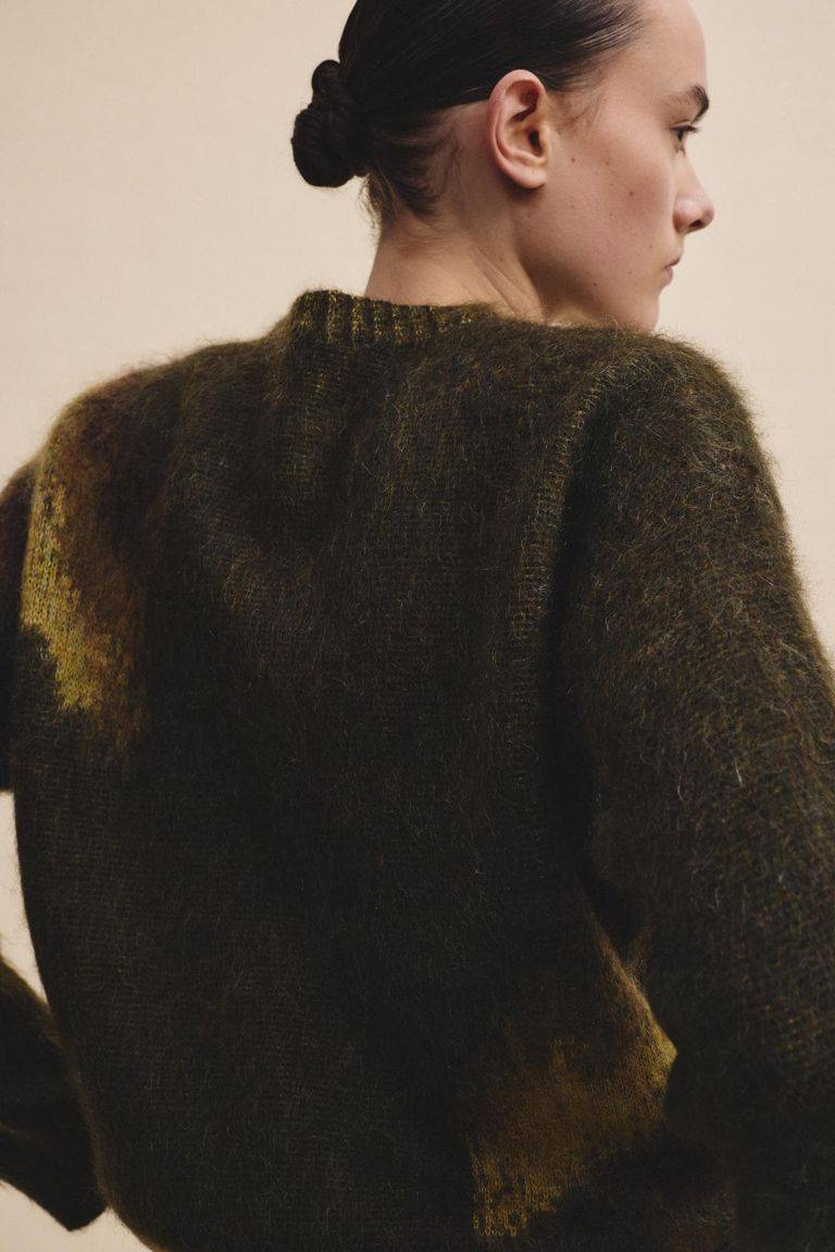 Pomandere Girocollo jacquard in mohair Negozio