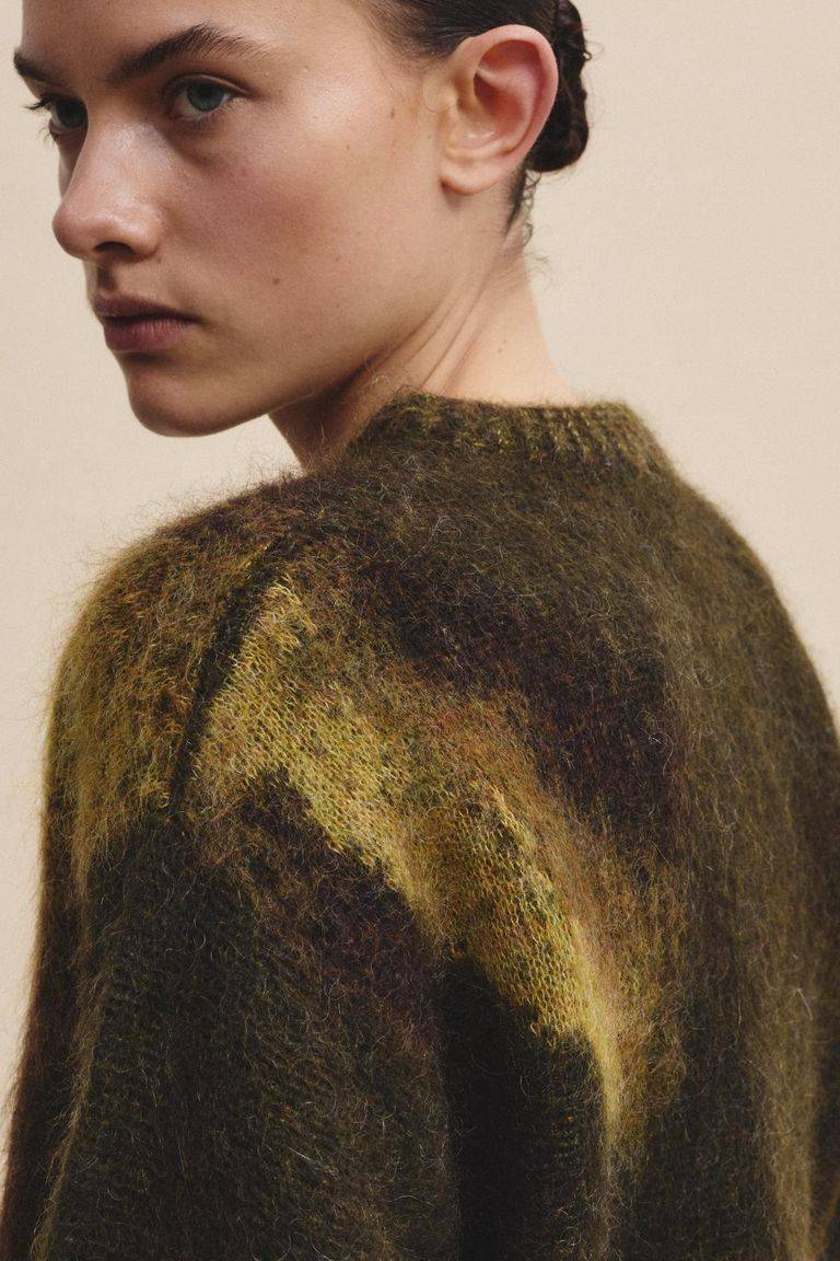 Pomandere Girocollo jacquard in mohair Negozio
