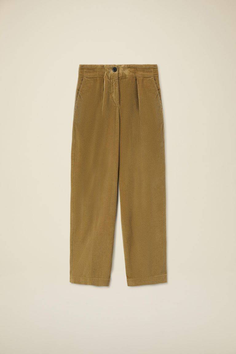 Pomandere Pantalone con pince in velluto a coste Italia