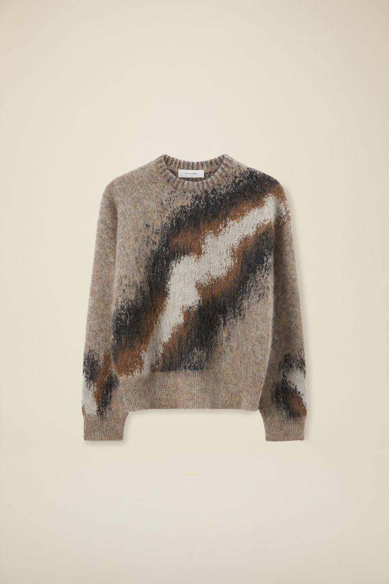 Pomandere Girocollo jacquard in mohair In Linea