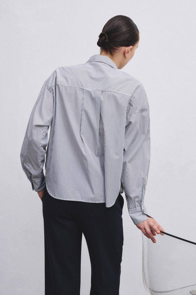 Pomandere Camicia in popeline rigato Vendita