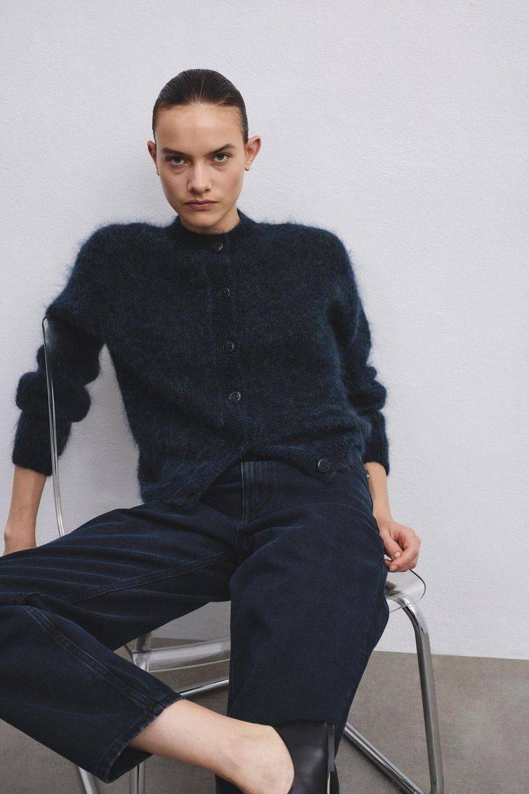 Pomandere Cardigan a girocollo in mohair Consegna Veloce