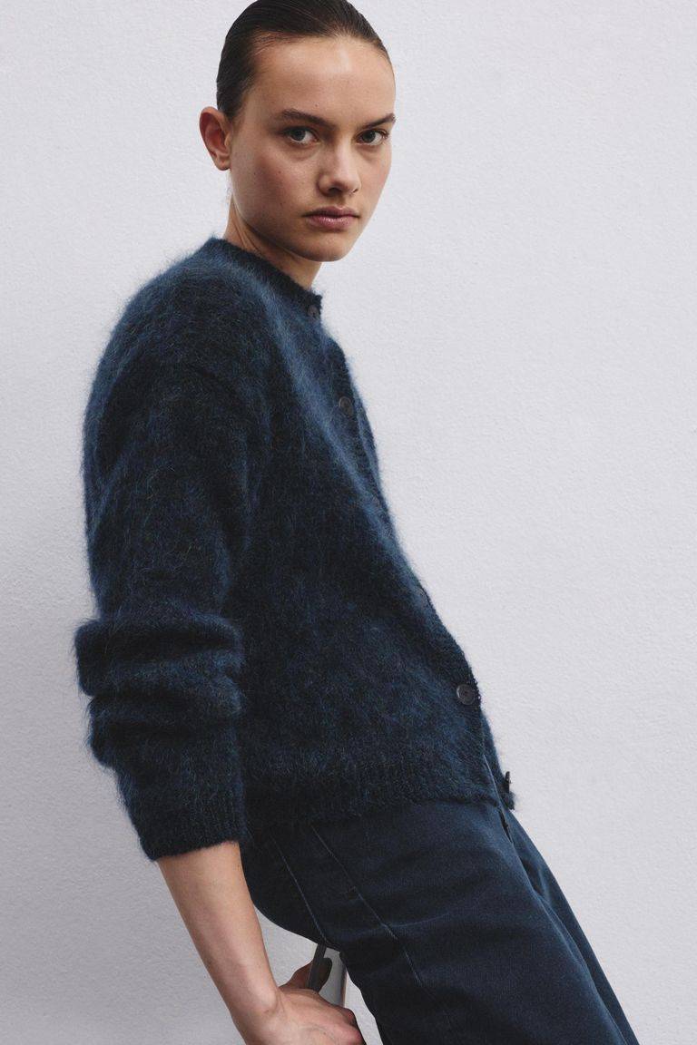 Pomandere Cardigan a girocollo in mohair Consegna Veloce
