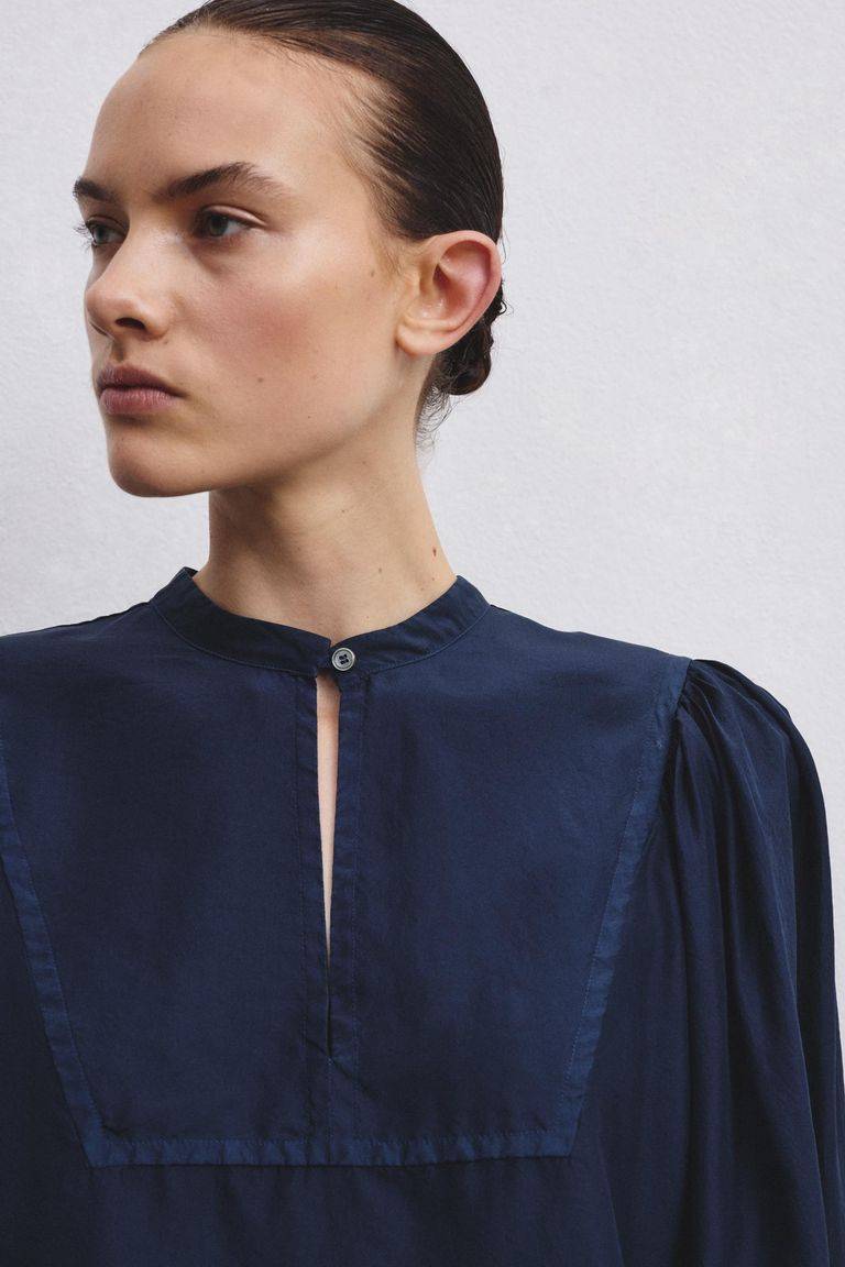 Pomandere Camicia con plastron in habutai Prezzo Ridotto