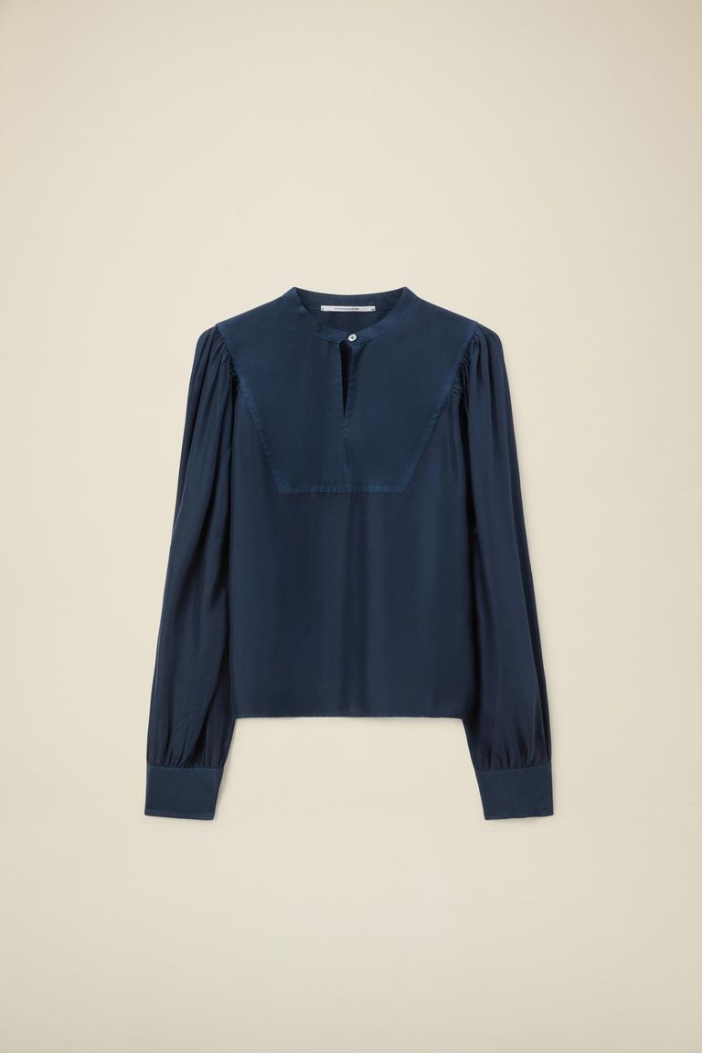 Pomandere Camicia con plastron in habutai Prezzo Ridotto