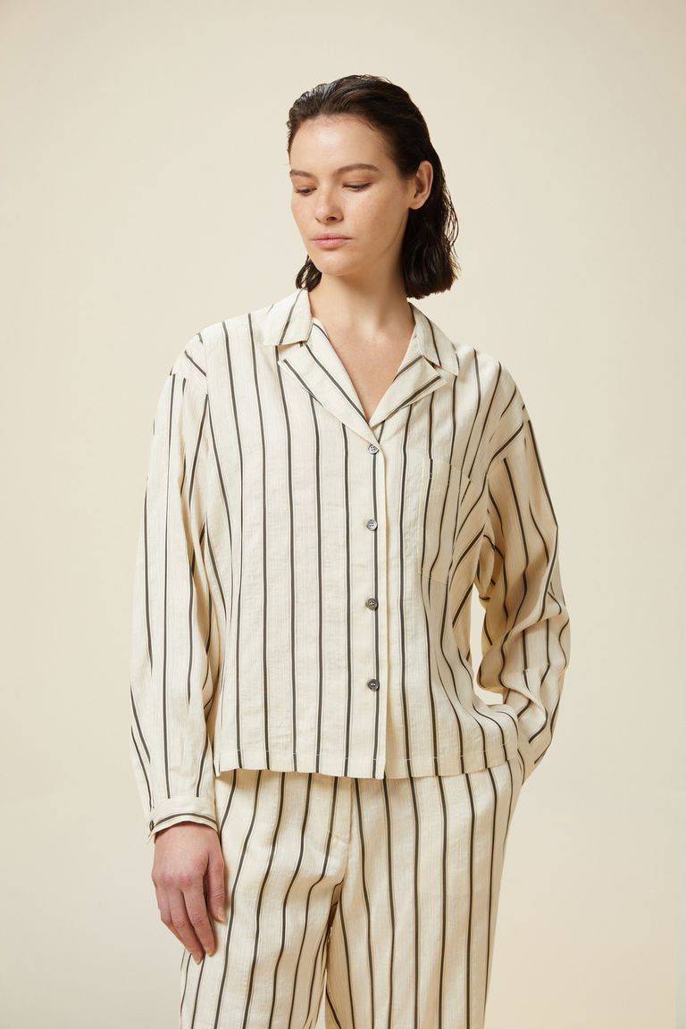 Pomandere Camicia pijama rigata Online