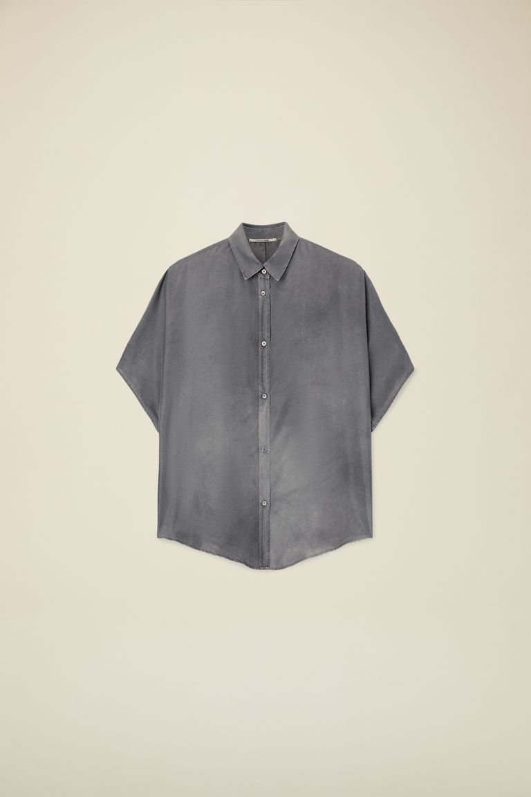 Pomandere Camicia con maniche corte tinta naturalmente Vendita Calda
