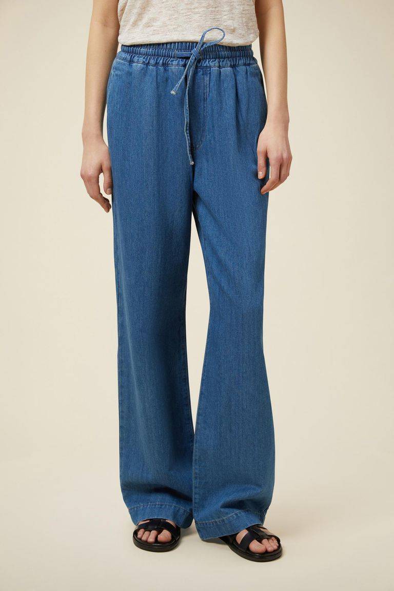 Pomandere Denim con elastico in vita In Saldo