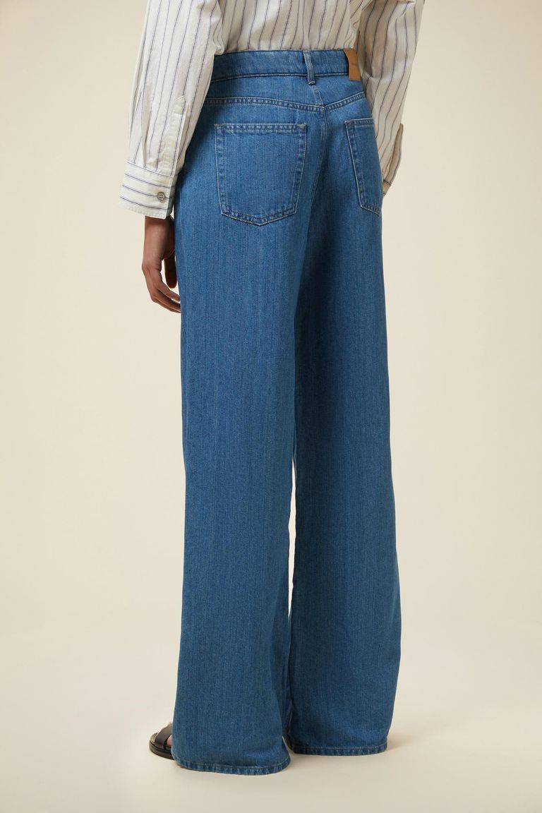 Pomandere Denim wide leg Vendita