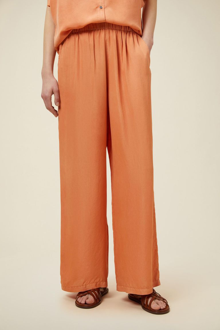 Pomandere Pantalone ampio con elastico in vita, tinto naturalmente Outlet